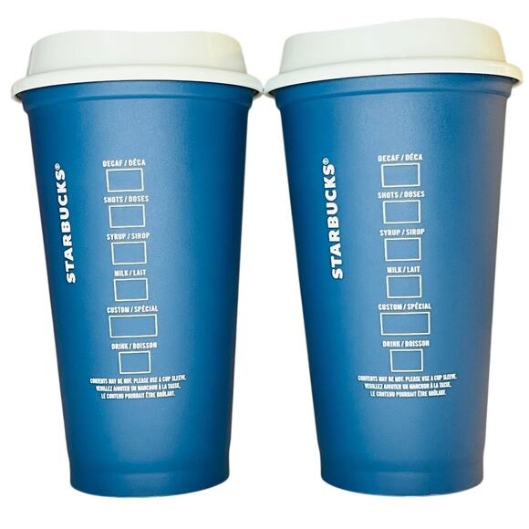 2021 Starbucks Holiday Hot Cup 16oz Blue Color Changing 2 - Picture 2 of 5